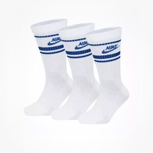 Nike Everyday Essential White Medium Unisex Crew Socks DX5089 105 3 Pair New Tag